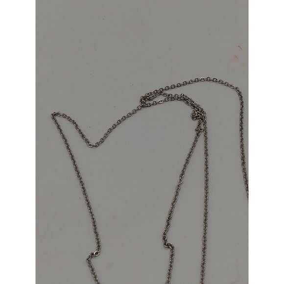 Lia Sophia Silvertone Orange Tassel charm chain necklace (30"-32") - Picture 3 of 7